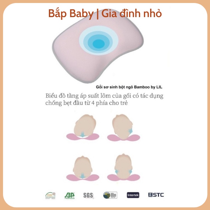 Gối chống méo đầu cho bé sơ sinh Little Love