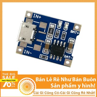 Mạch sạc pin Lithium TP4056 1A Micro USB