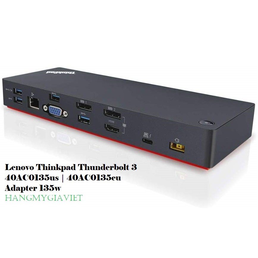 Đế kết nối Lenovo Thinkpad Thunderbolt 3 Dock - 40AC0135us , dùng cho thinkpad X1 Carbon