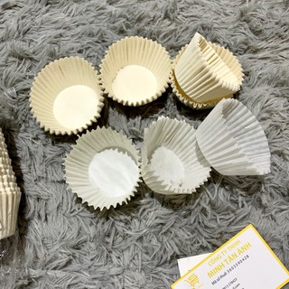 500 GIẤY LÓT BÁNH MUFFIN, CUPCAKE GIẤY MÀU TRẮNG SỐ 8 -500 CÁI