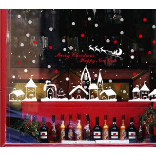 Decal trang trí Noel - Thành phố noel