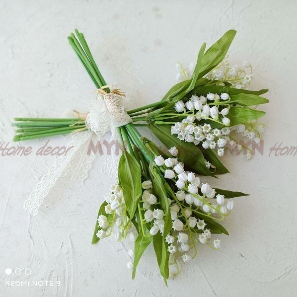 Hoa linh lan giả - Bình thủy tinh đựng Hoa lan chuông xinh xắn decor MYN Home