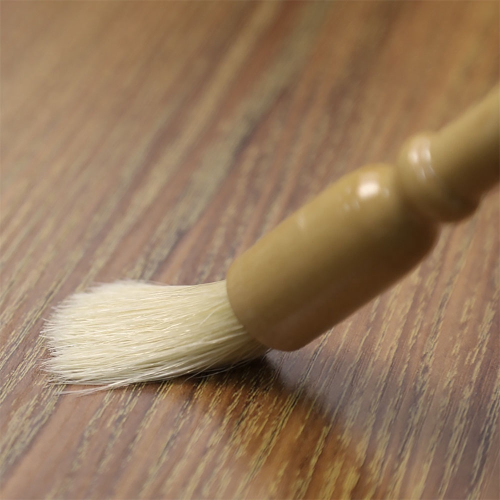 Cọ Phủi Bột Cà Phê Lông Mềm Cán Gỗ Tiện Dụng