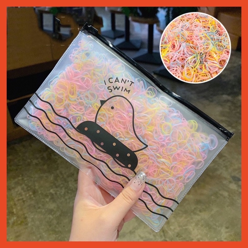 Túi 1000 chun buộc tóc cho bé siêu xinh