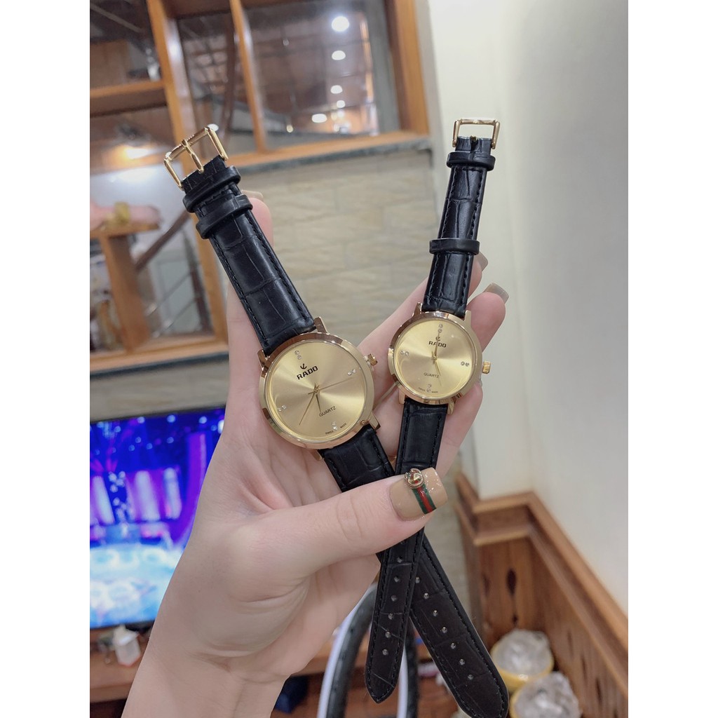 (Rado cặp đôi) Đồng hồ Rado Nam (nữ) dây da, mặt đính đá, máy pin nhật, bảo hành 12 tháng - Rado đồng hồ  - mtp.dongho | BigBuy360 - bigbuy360.vn
