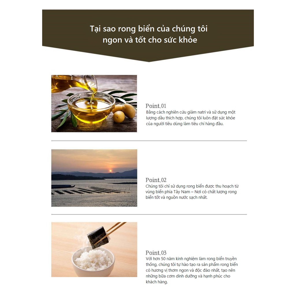 Lốc 3 gói rong biển ăn liền vị truyền thống Tohokengai Dasol Kim 12g (4g/gói x 3) | BigBuy360 - bigbuy360.vn