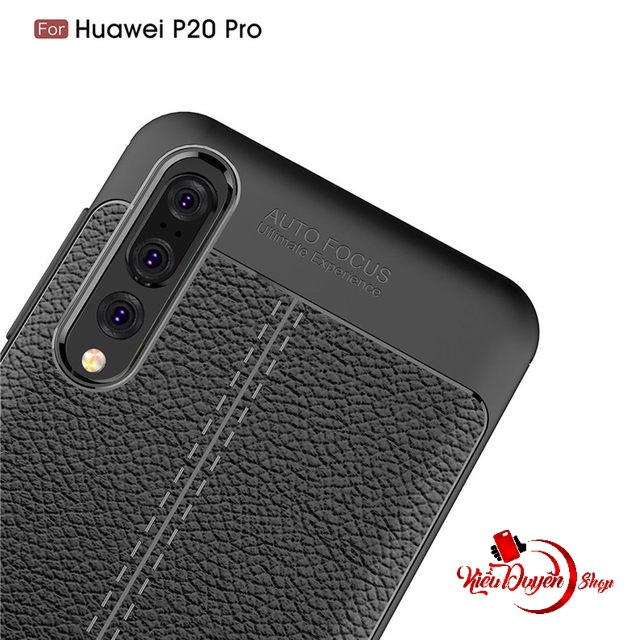Ốp lưng Huawei P20 Pro dẻo vân da cao cấp