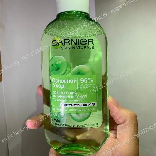 Nước hoa hồng Garnier- Toner GARNIER hồng/xanh - chính hãng NGA 200 ml