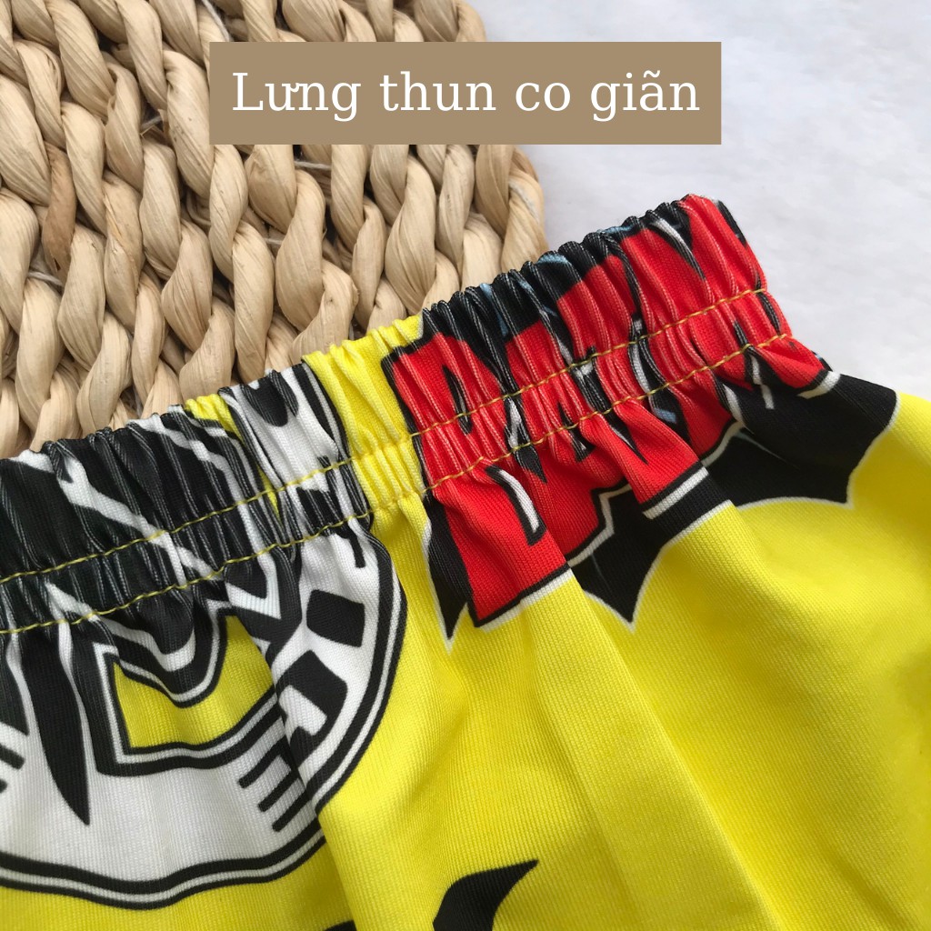 Set bộ thun lạnh in 3D hoạ tiết cho bé trai size đại 25-40kg