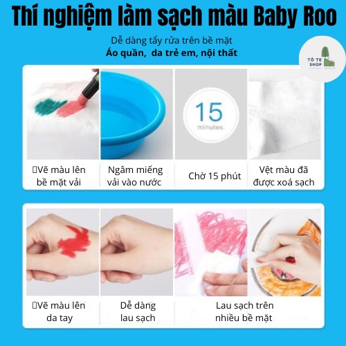 Màu vẽ Joan Miro , sáp màu lụa BabyRoo vẽ an toàn cho bé , bút tô màu không bám - dễ dàng lau sạch bẳng khăn