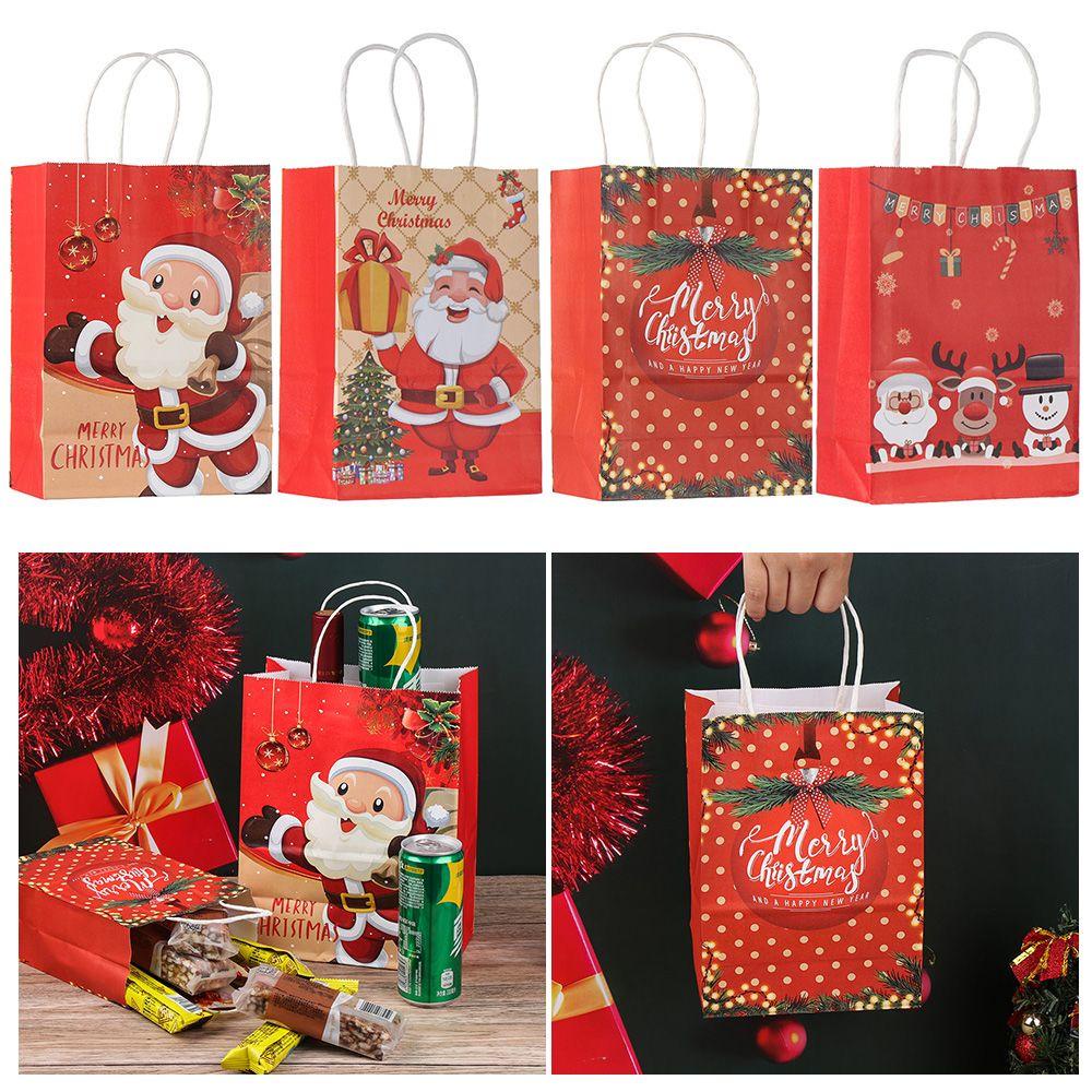 DORAW Set 6 Túi Giấy Đựng Quà Giáng Sinh Dễ Thương