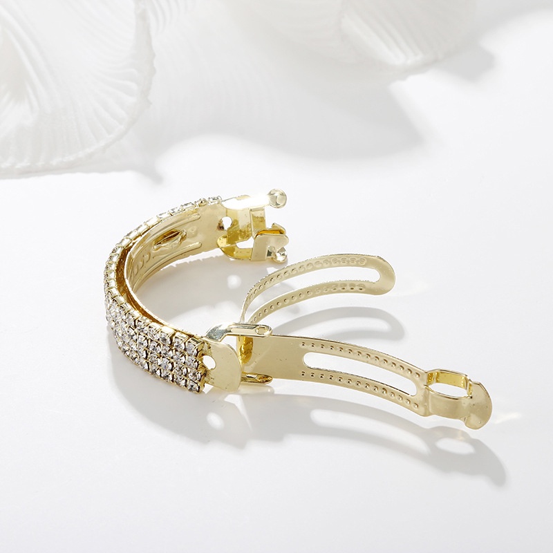 Giá Đỡ Kẹp Tóc Đuôi Ngựa Bằng Hợp Kim Đính Đá Lấp Lánh Cho Nữ