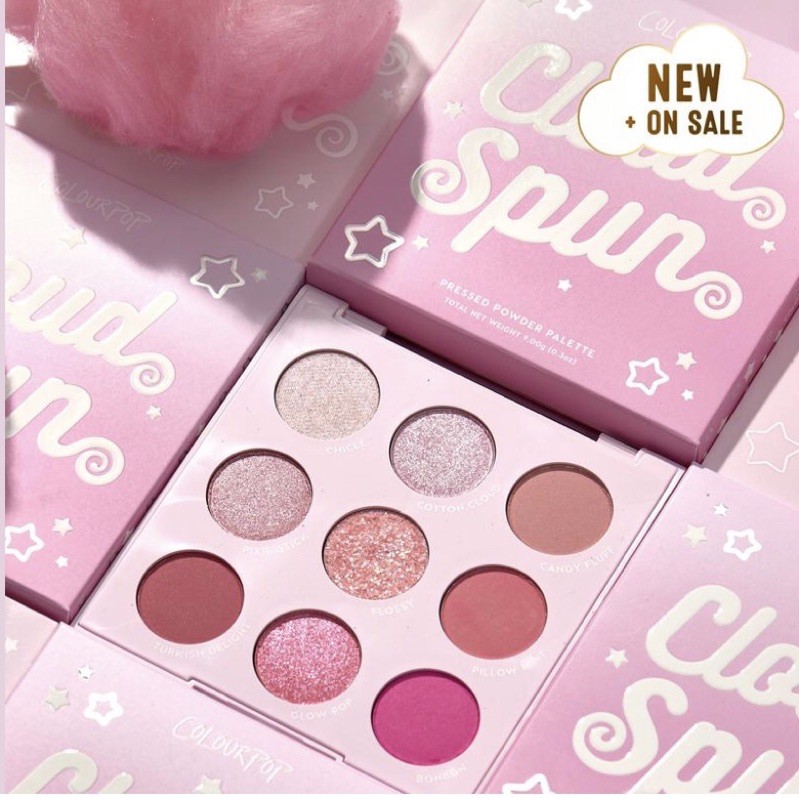 Bảng phấn mắt tone hồng Pony Colourpop Cloud Spun