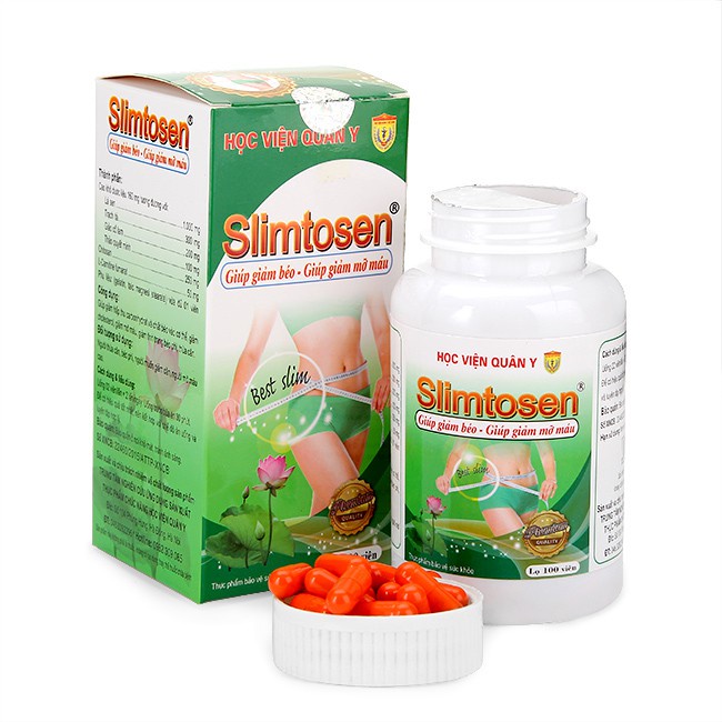 Slimtosen Extra HVQY - Hỗ trợ giúp giảm béo, giảm mỡ máu, giảm cân an toàn hiệu quả (100 viên)
