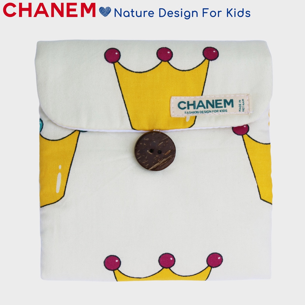 Túi đựng băng vệ sinh, son môi, mỹ phẩm CHANEM SPECIAL cỡ lớn mẫu dễ thương size 13x13cm Made in Việt Nam