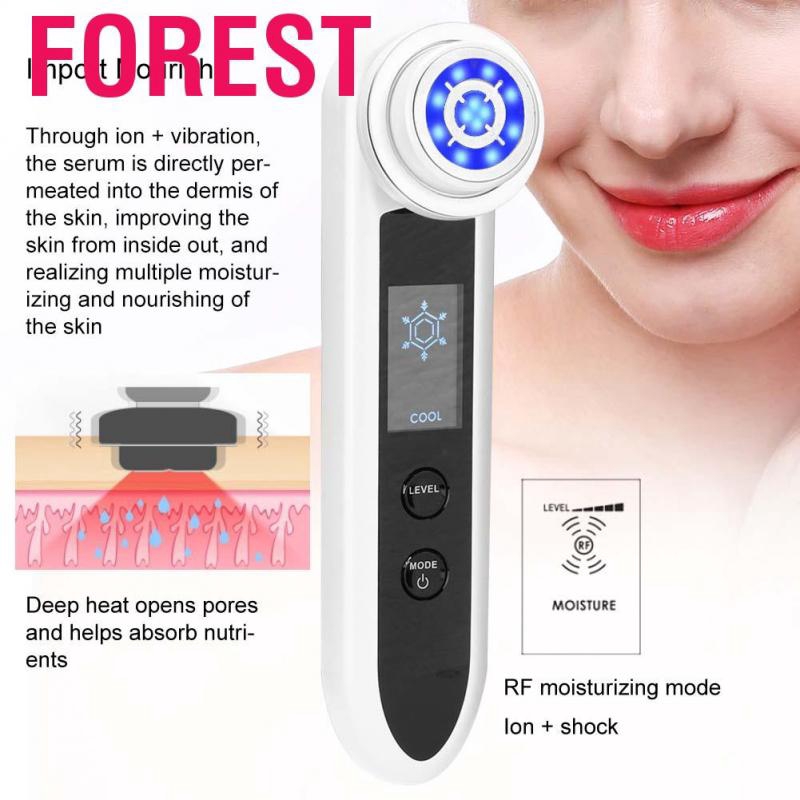 Forest 7 In 1 RF EMS Radio Frequency Skin Rejuvenation Face Lifting Beauty Device US Plug 100-240V