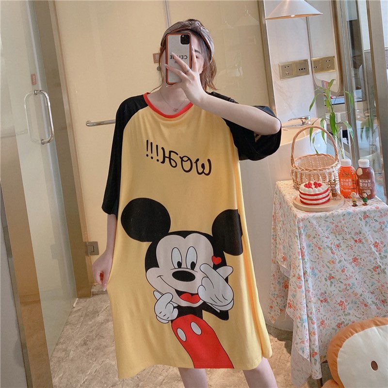 [Sẵn] Váy ngủ cotton giấy Quảng Châu, mỏng nhẹ, thoáng mát, họa tiết dễ thương, phù hợp mặc mùa hè | BigBuy360 - bigbuy360.vn