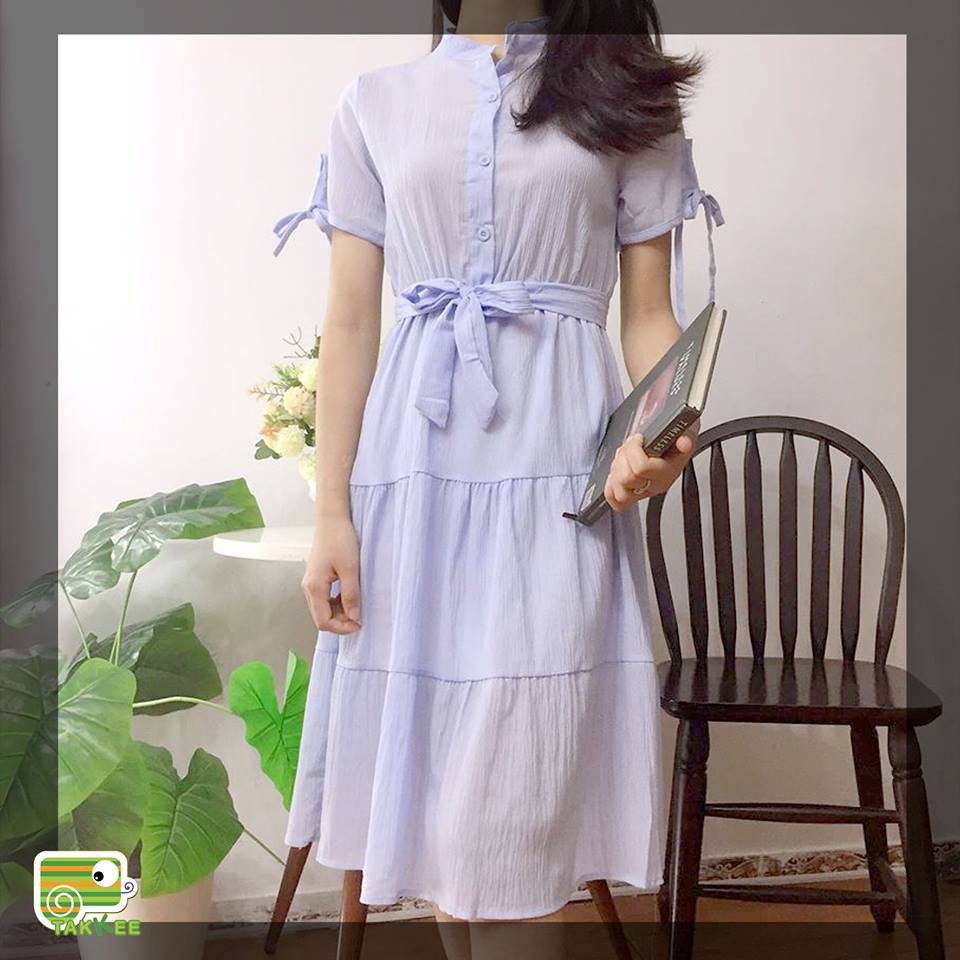 V210_VÁY ĐẦM XÒE LIỀN BÓ EO 3 MÀU SIÊU XINH HÌNH CHỤP THẬT(SẴN HÀNG)