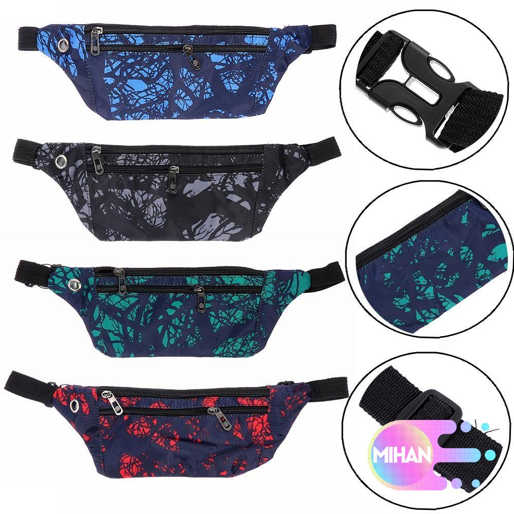 Túi đeo thắt lưng có khóa kéo chống thấm nước họa tiết rằn ri thích hợp cho hoạt động thể thao ngoài trời