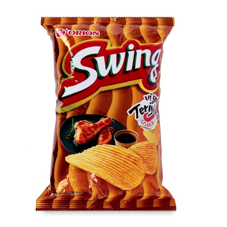 Bánh Snack Swing Vị Bò Bít Tết, Gà Teriyaki, Bò Nướng Tiêu Đen Bịch 36 - 63g