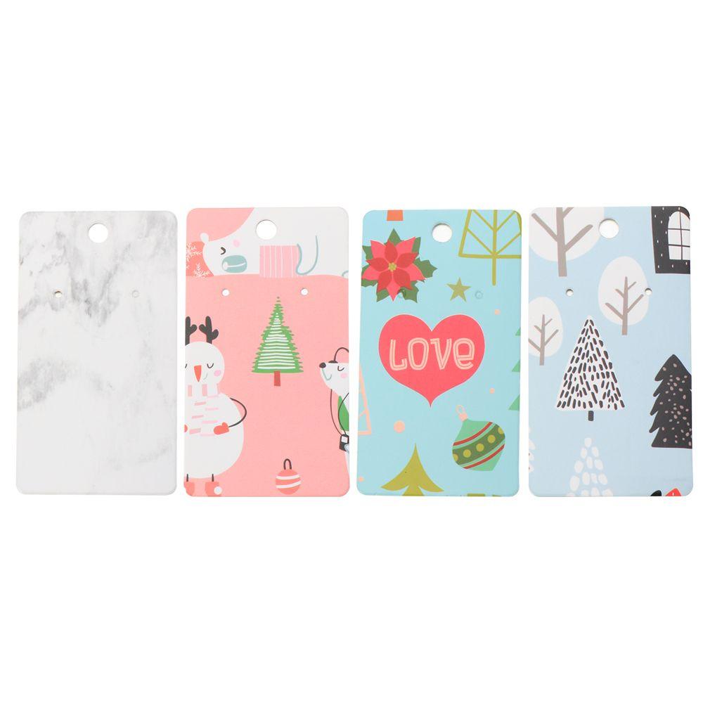 PINEVN Set 100 Tấm Thẻ Giấy Trưng Bày Bông Tai DIY