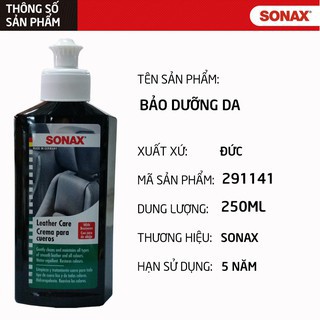 Kem dưỡng ghế da Sonax 291141 250ml