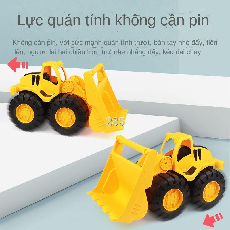 DMáy xúc lớn thiết kế xe kỹ thuật cậu bé ủi đào xẻng đổ xô ô tô đồ chơi trẻ em