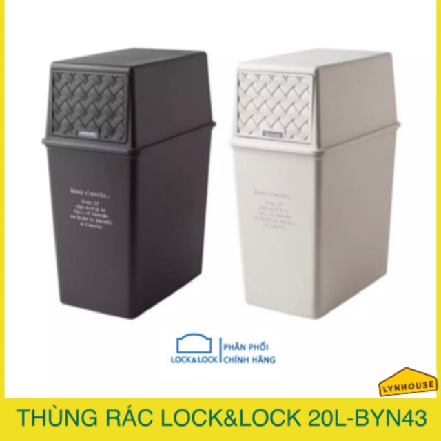 [LOCKNLOCK CHÍNH HÃNG]Thùng rác Ratting Swing 20L