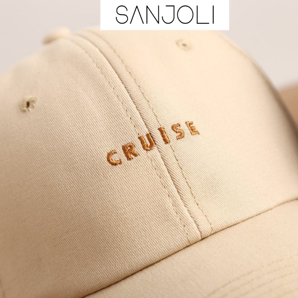 Mũ lưỡi trai C SANJOLI Nón kết thêu chữ CRUISE chất kaki cao cấp form unisex nam nữ NO005