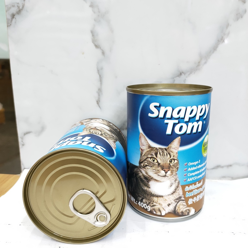 [Đủ vị] Pate Snappy Tom cho mèo dạng lon cho mèo lớn và mèo con