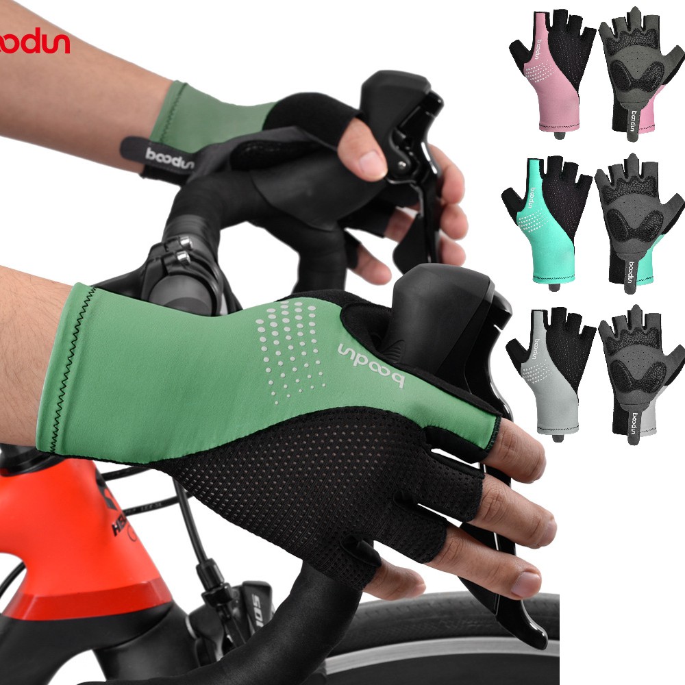 Đôi Găng Tay Hở Ngón Chống Trượt Chống Sốc Khi Đi Xe Đạp