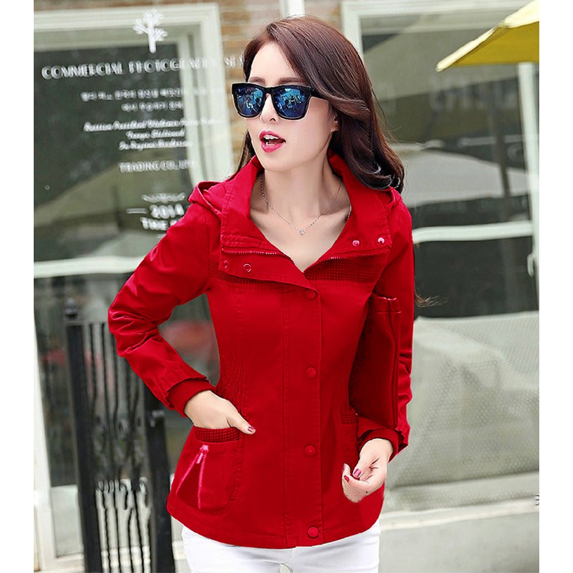 ÁO KHOÁC Nữ Kaki Thời Trang Kèm Mũ Bền Đẹp TCK28081