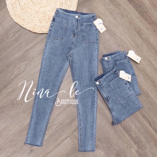 Quần jeans cạp cao dáng ôm