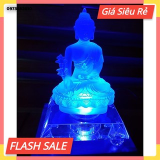TƯỢNG PHẬT DƯỢC SƯ LƯU LY CÓ ĐÈN 7 MÀU