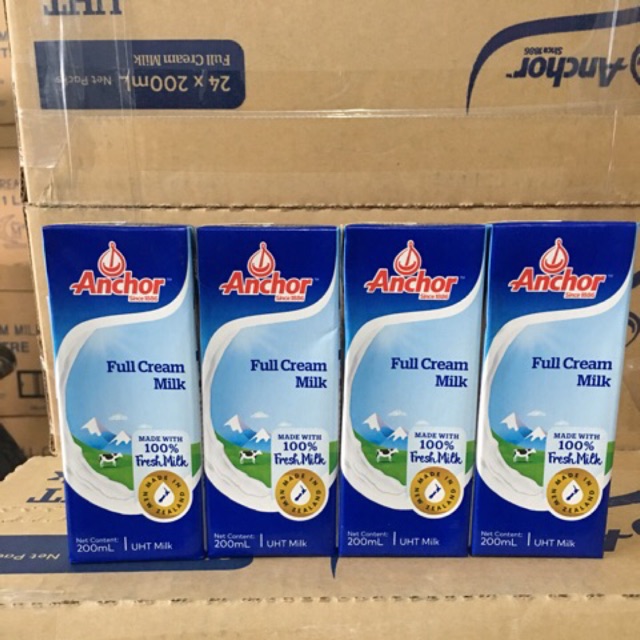 Sữa tươi nguyên kem Anchor hộp 200ml thùng 24 hộp