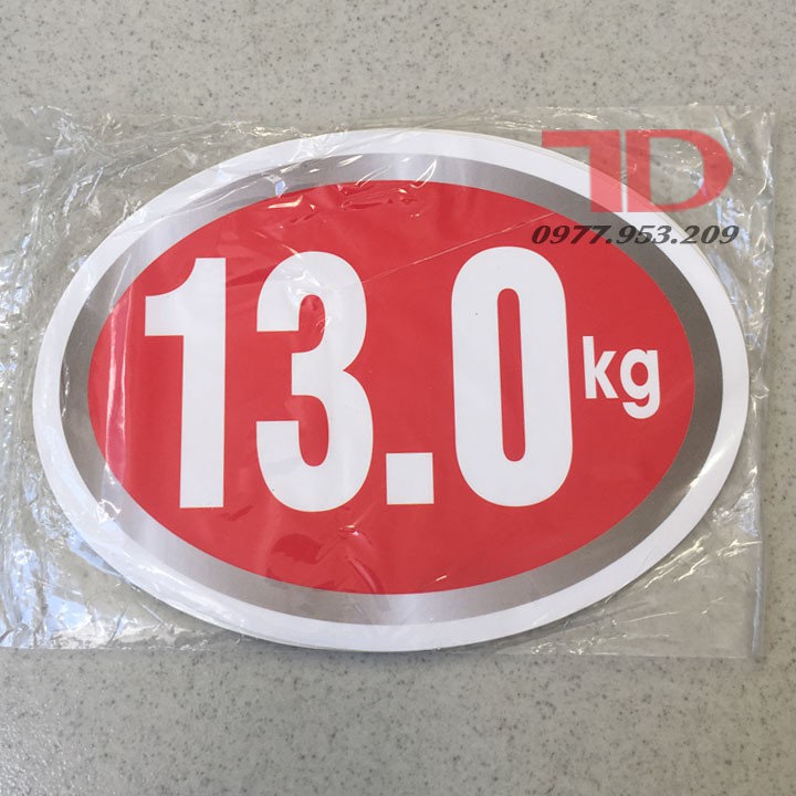 Tem dán trang trí Máy Giặt loại 13KG