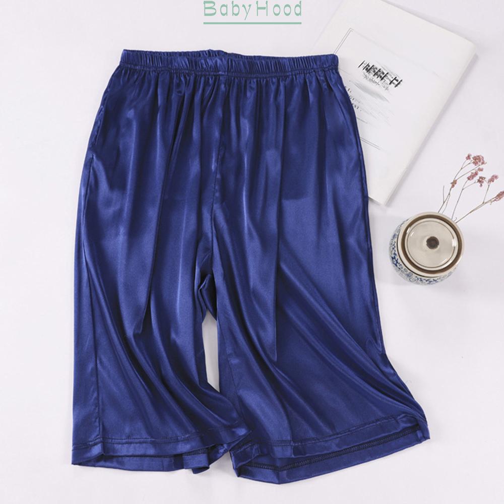 Quần ngắn vải lụa satin thoải mái cho nam