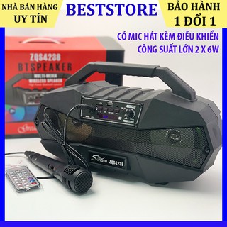 Loa bluetooth karaoke mini Sing - e ZQS kèm mic hát công suất 12w pin 3000 mAh