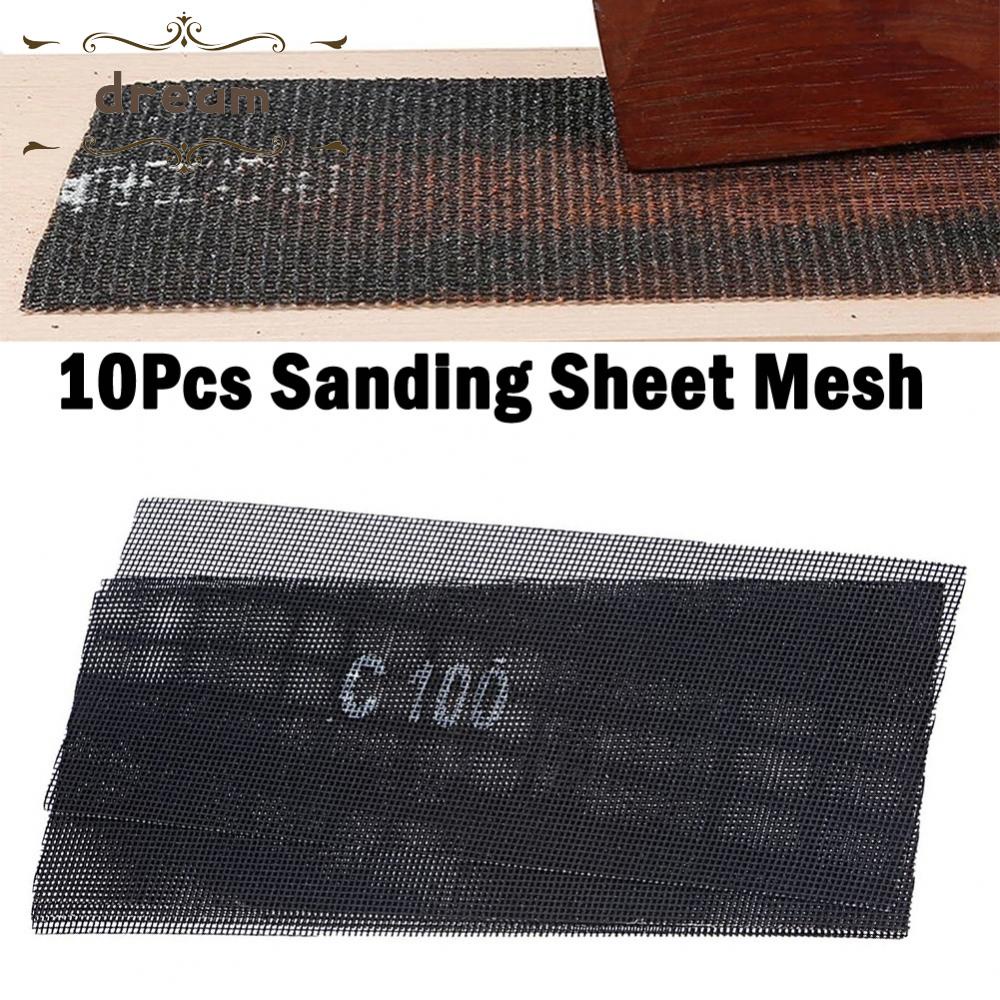 【DREAMLIFE】Sanding Sheet Mesh Abrasive Cloth Emery Stamp Polishing Wet And Dry Use 10 Pcs
