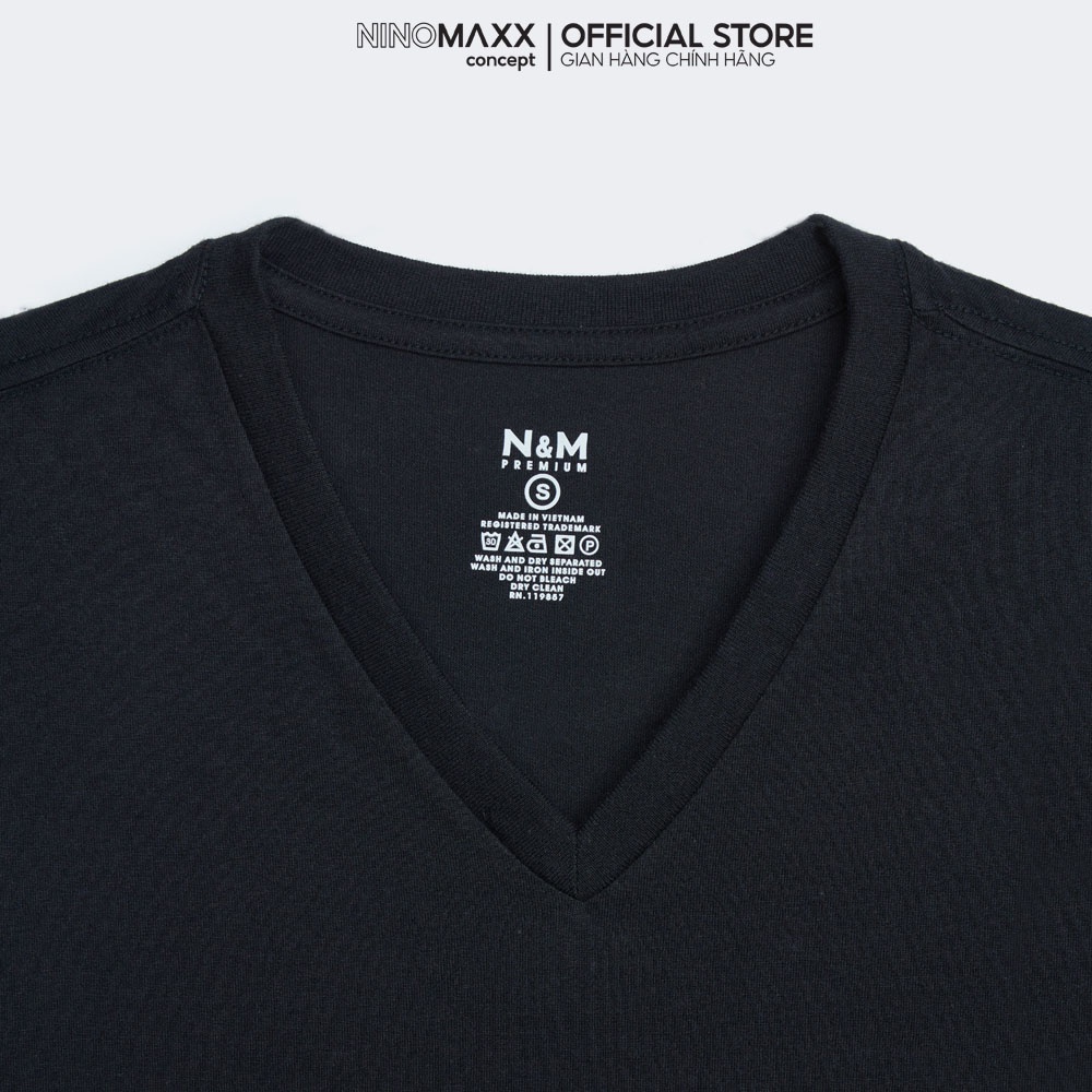 N&amp;M Áo thun Basic Nam tay ngắn cổ tim nhiều màu 1807002