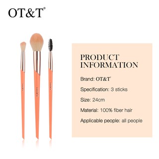 Set 3 Cọ Trang Điểm Sợi Mềm Đa Năng