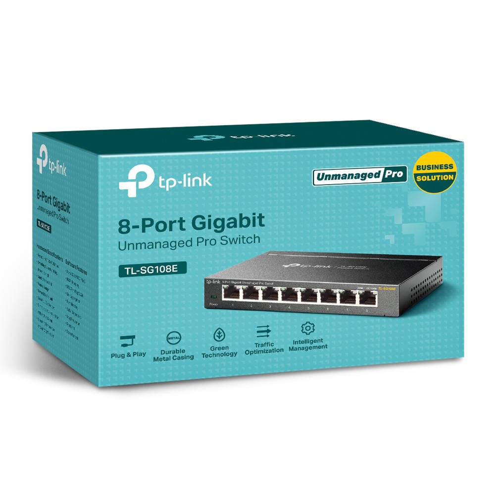 Bộ chia mạng  Tp-link Switch Easy Smart 8 cổng Gigabit TL-SG108E. Chính hãng, BH 24 tháng