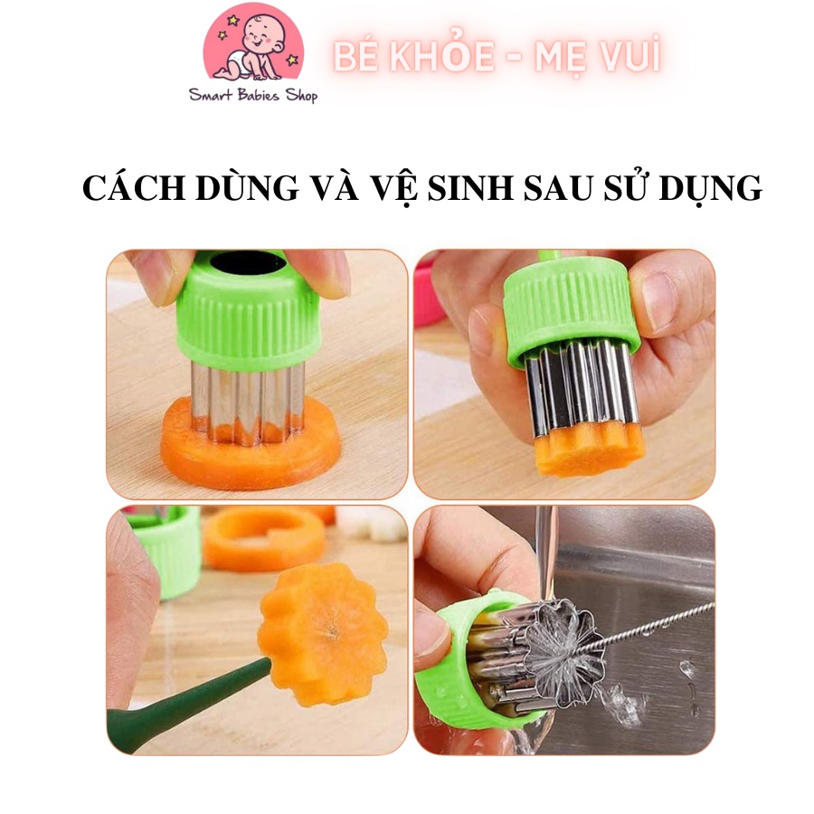 Set 3 khuôn tạo hình rau củ quả bằng inox dễ thương