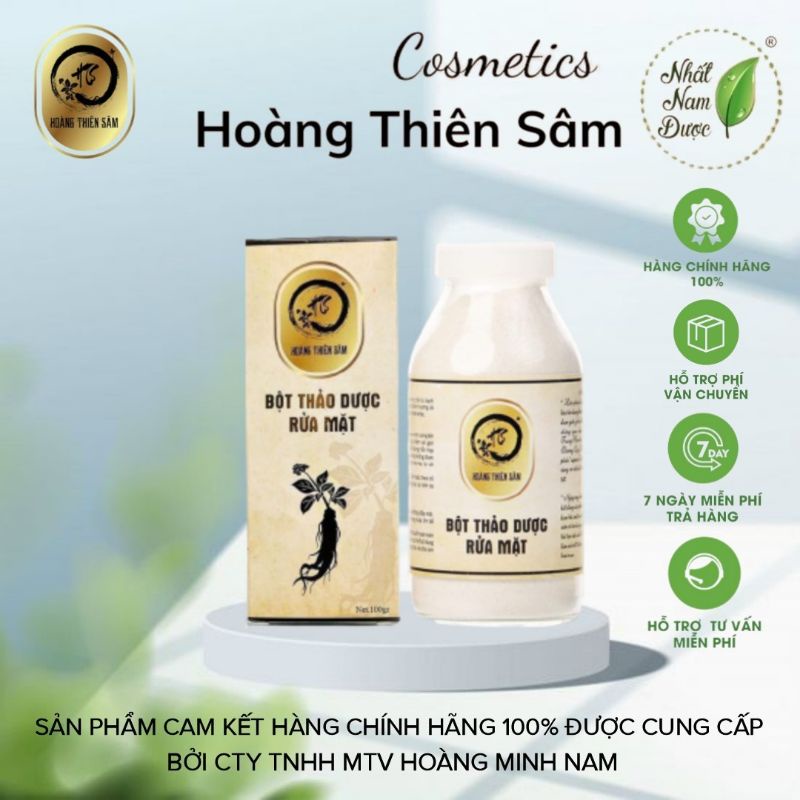 Bột Rửa Mặt Thảo Dược Hoàng Thiên Sâm 100g
