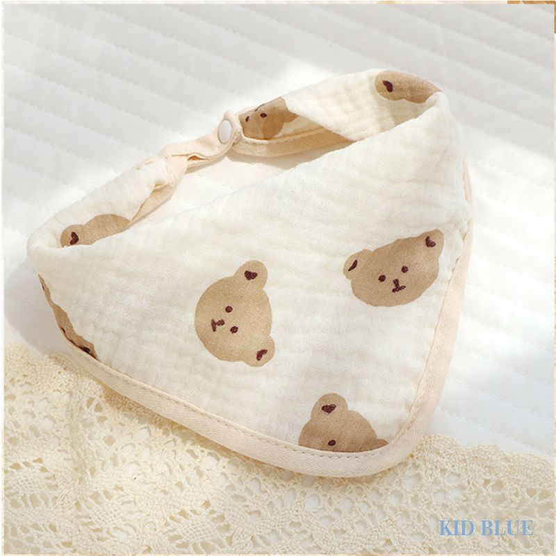 Khăn Yếm Vải Cotton Hai Lớp Hình Tam Giác Dành Cho Bé