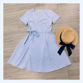 Đầm vạt chéo buộc eo (có 3 màu)