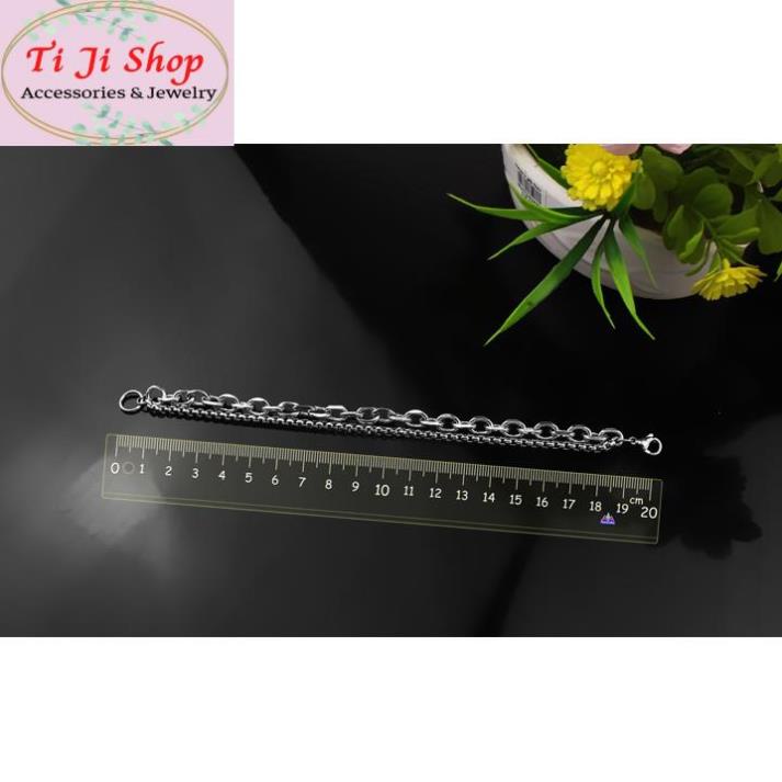 lắc tay inox 2 tầng sáng, đẹp không đen - chọn size theo yêu cầu