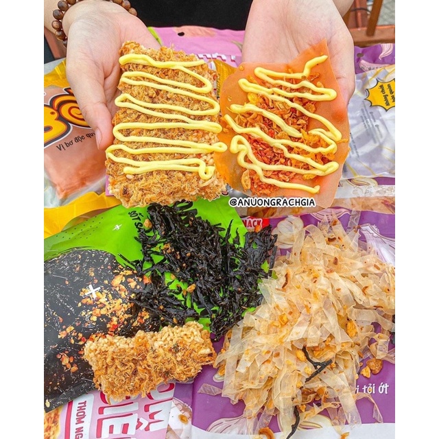 COMBO BÁNH TRÁNG MẶN ABI 12 VỊ TẶNG MÓC KHOÁ