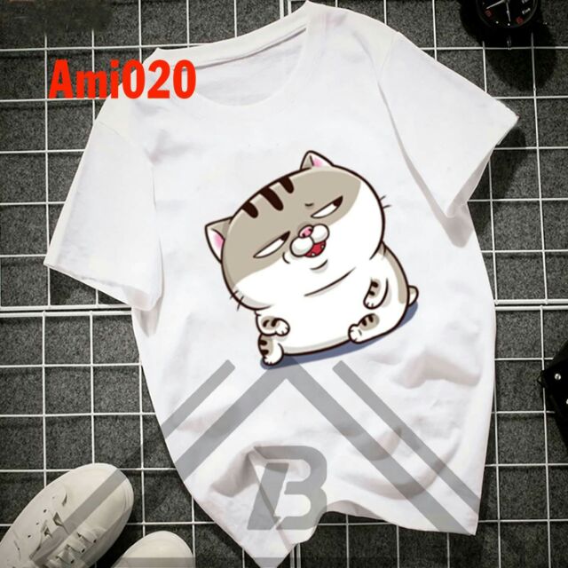 Áo thun cotton mèo ami siêu hot hình mới ( nhận in áo theo yêu cầu đủ bộ con mèo )