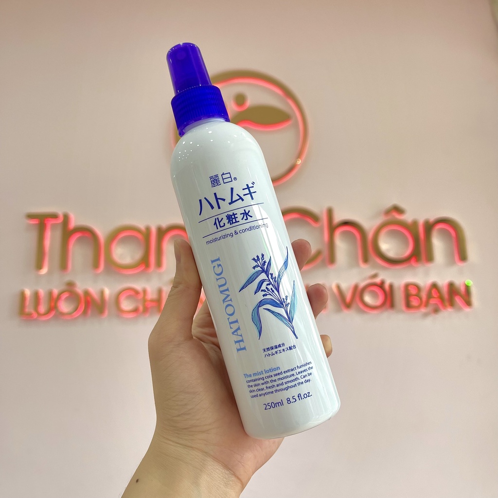 Xịt Khoáng Ý Dĩ Dưỡng Ẩm Làm Sáng Da Hatomugi Moisturizing &amp; Conditioning The Mist Lotion 250ml